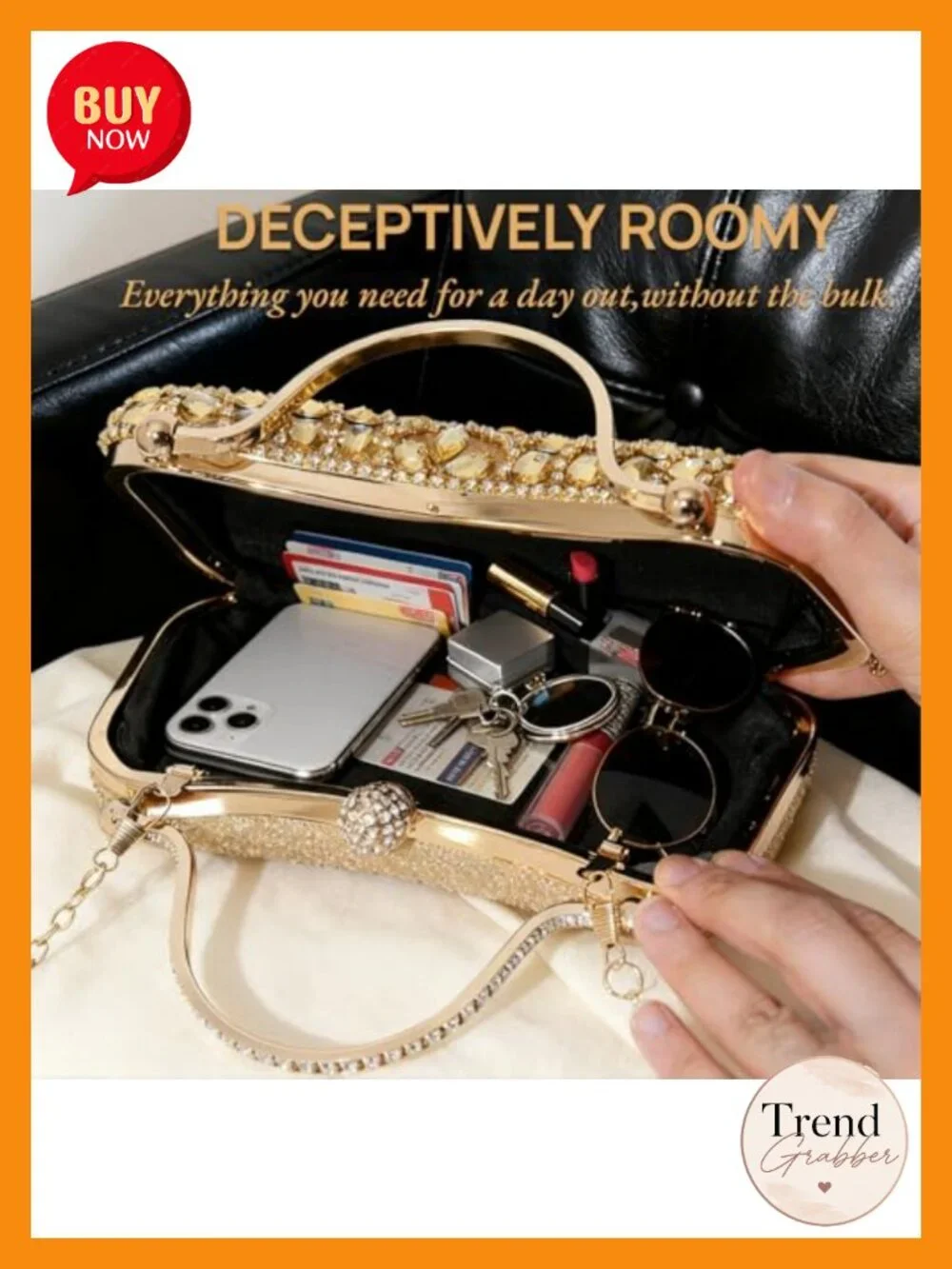 Fringe Rhinestones Clutch Purse Elegant Mesh Evening Bag Crystal Handbag